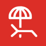 Icon Liege mit Sonnenschirm