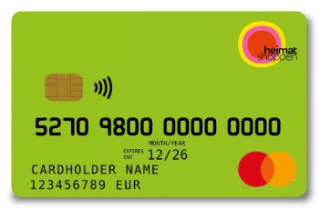 Heimatshoppenkarte mit Schatten hinterlegt